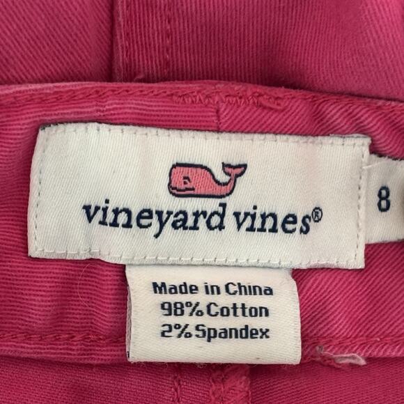 Vineyard Vines Size 8 Barbie Pink Cotton Straight Legs Jeans - Picture 2 of 5